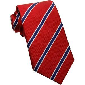 Mens Red Black White Striped Tie Plaid Necktie Business Formal Wedding Gift